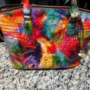 Brahmin Women’s Multicolor Leather Satchel Handbag